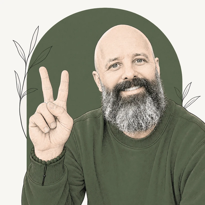 Illustrated portrait of Jarrod, founder of Off Script Ventures